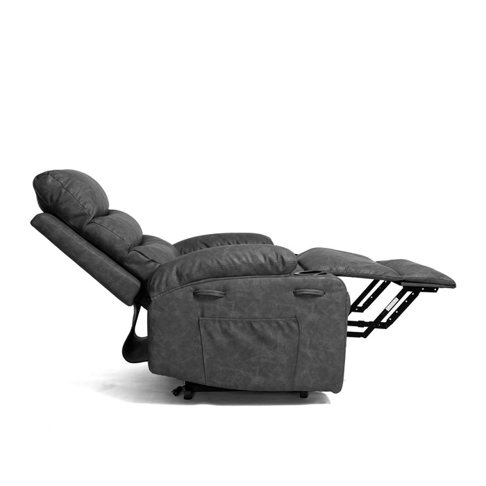 Large Size Electric Power Lift Recliner Chair Sofa With 8 Point Vibration Massage And Lumbar Heat