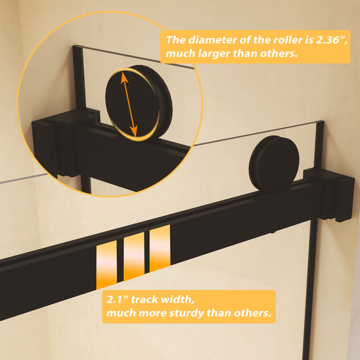 Frameless Double Sliding Shower Door
