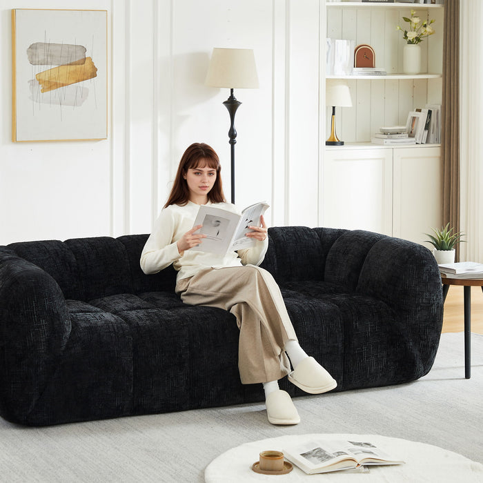 Modern Sofa With Piano Key Backrest