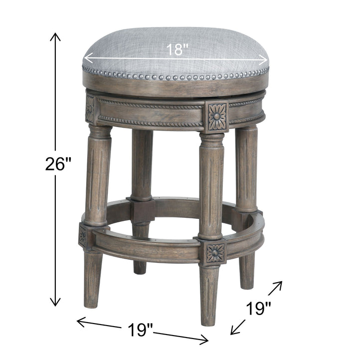 Rustic Elegance Backless Swivel Stool