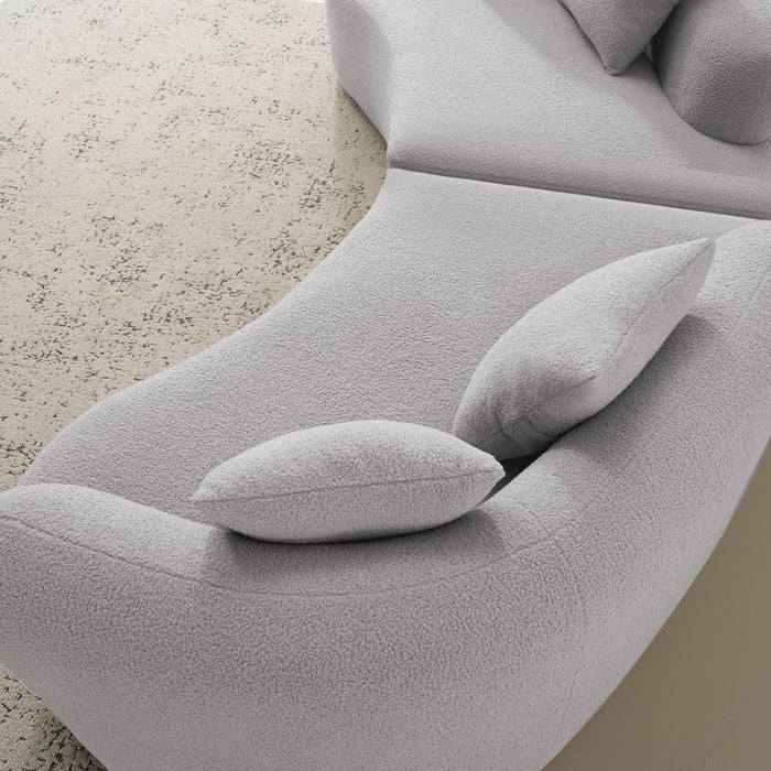 Curved 4 Seater Full Compression Sponge Sofa