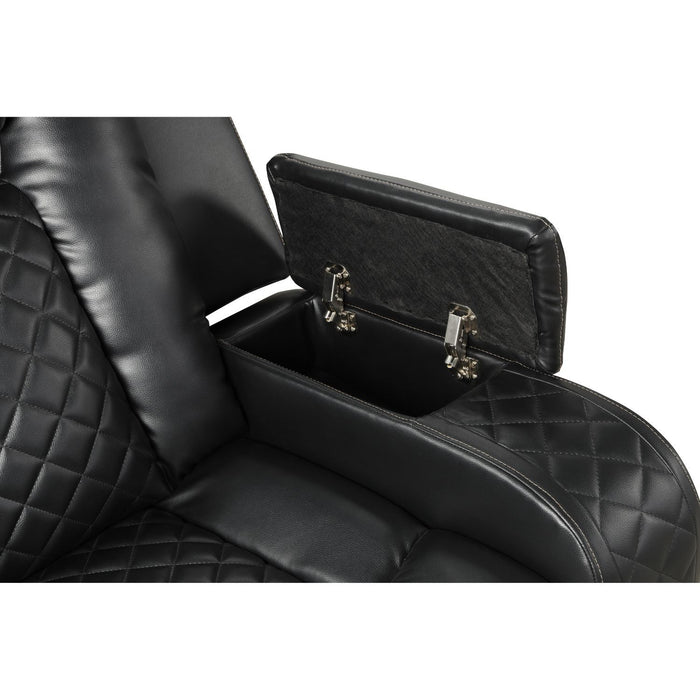 Benz - Power Reclining Loveseat With LED Lighting And Built In USB