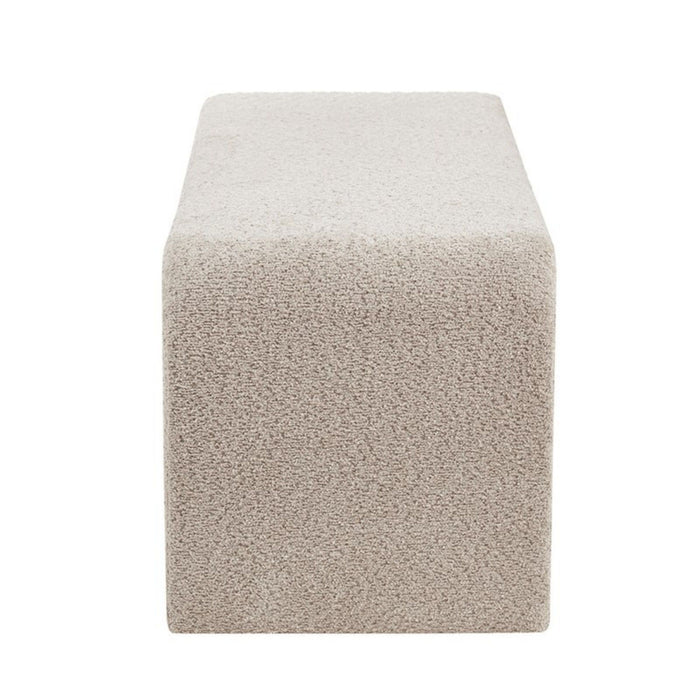 Modern Contemporary Boucle Waterfall Bench