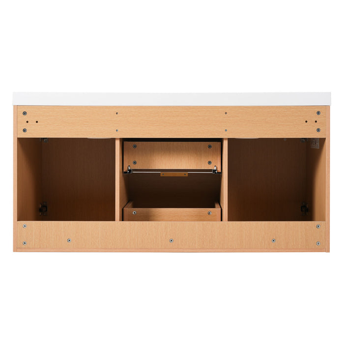 Modern Wall Mounted Bathroom Vanity, Soft Close Doors