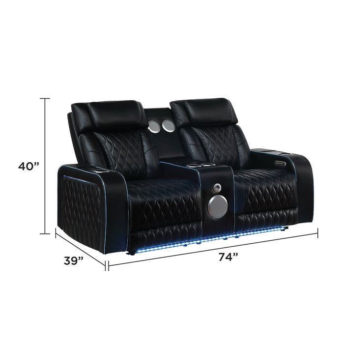 Electra - Power Reclining Set With Power Headrests, Massage And LED Lighting