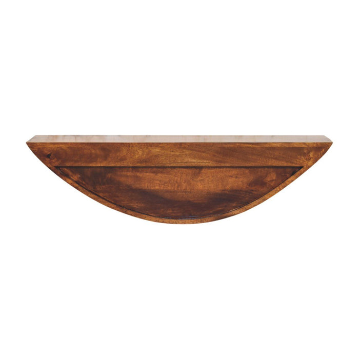 Crescent - Floating Wall Shelf - Brown