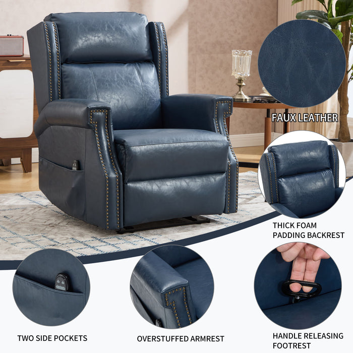 Manual Recliner Chair With Heavy Duty Motion Mechanism, 8 Vibrating Nodes And 3 Massage Modes For Living Room