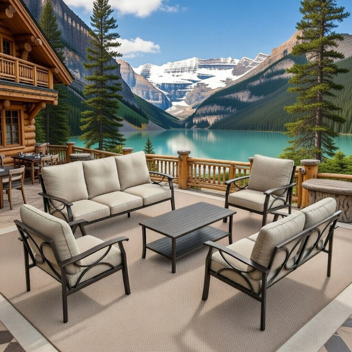 Patio Furniture Set & Coffee Table For Backyard