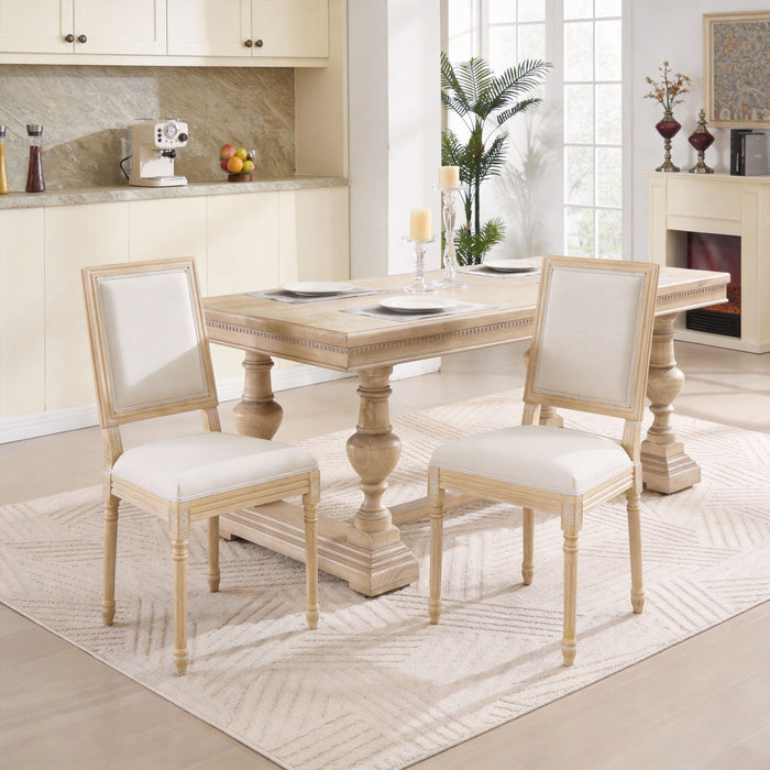 Dining Chairs With Upholstered Square Back (Set of 2)