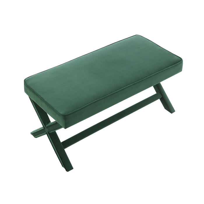 Comfort Double Bench Upholstered With X Crossed Legs