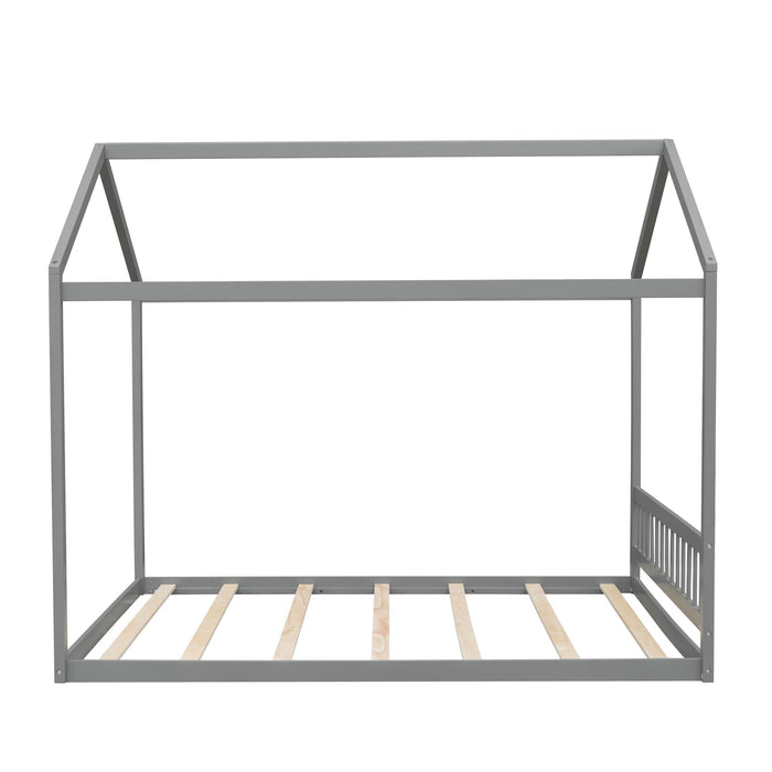 Wooden House Bed With Headboard