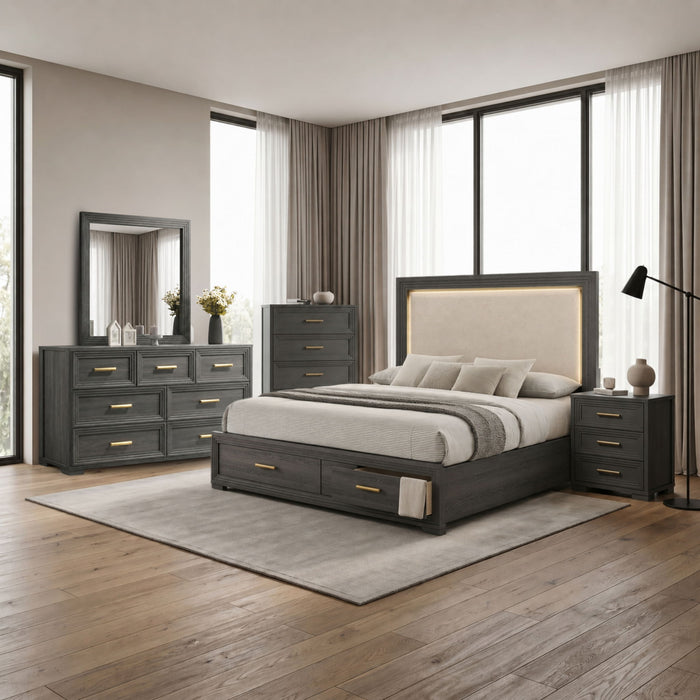 Colorado - Bedroom Set With Upholstered LED Headboard
