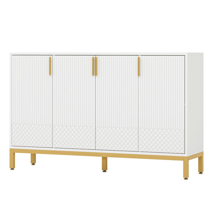 Buffet Sideboard Cabinet With Geometric Doors