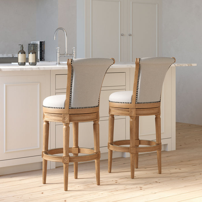 Swivel Barstool With High-Back