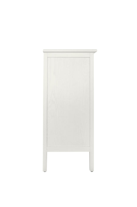 3 Drawer Cabinet With Hollow Carved 3 Drawer Dresser Storage Chest With Metal Handles For Entryway Living Room Bedroom - Beige