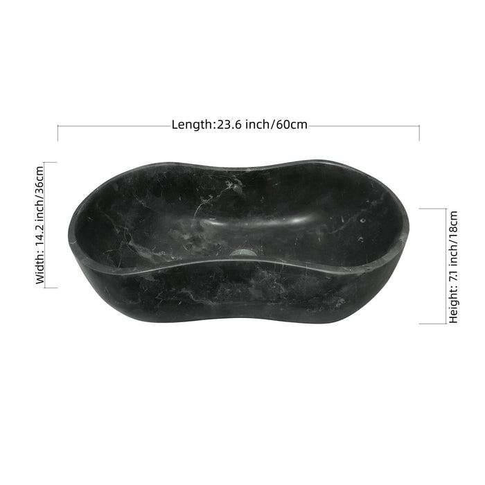 Bathroom Vessel Sink With Wavy Design