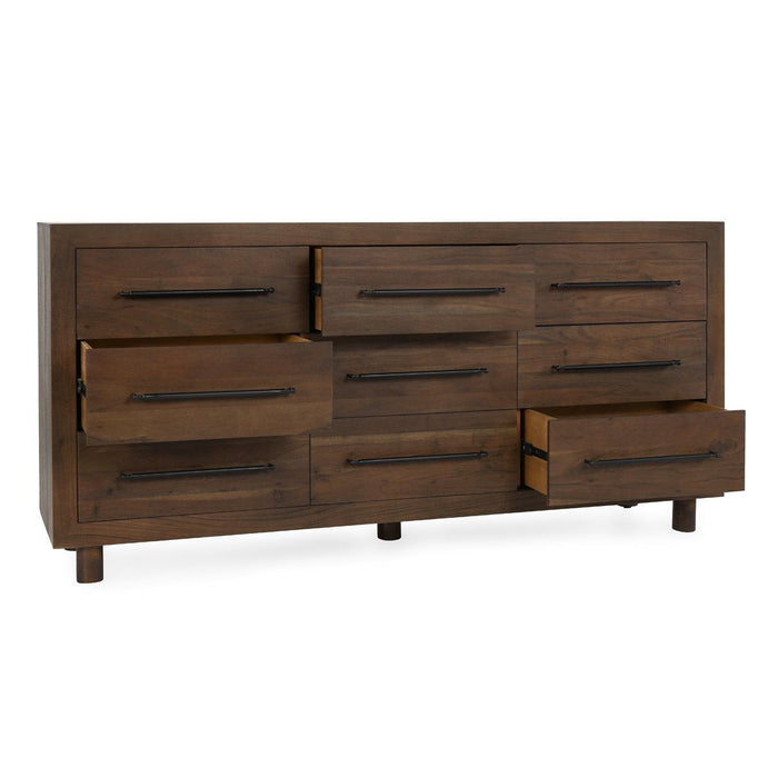 Jaxon - 9 Drawer Dresser - Harvest Brown