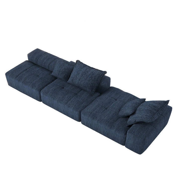 Modern Oversized Diy Combination Modular Sectional Sofa & Pillows