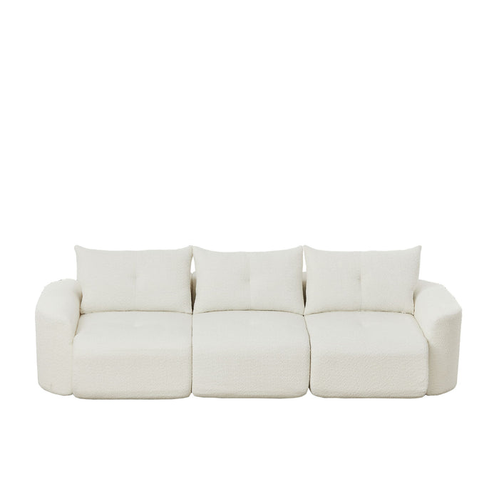 3 Seater With Thickened Armrests Sofa For Living Room