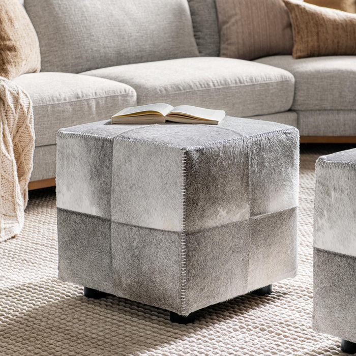 Landyn - Square Ottoman - Sparrow Gray