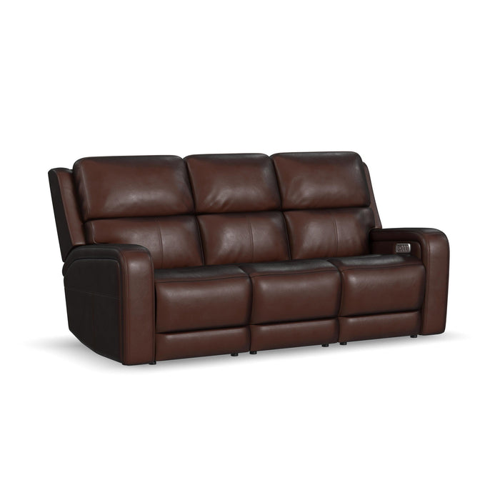 Oasis - Power Reclining Sofa With Power Headrests, Lumbar, Heat & Massage
