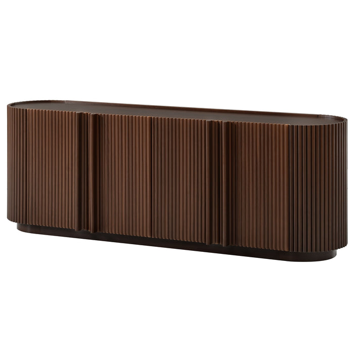 TV Stand With Fluted Tambour Style Door