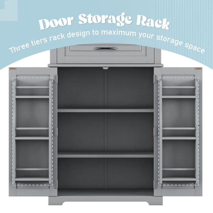 Bathroom Storage Cabinet With Multifunctional Storage Space, Drawer With Slide Rails, Adjustable Shelf