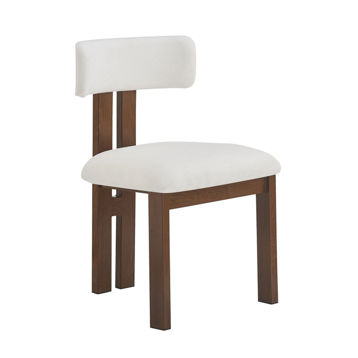 Modern Upholstered Armless Dining Chairs With Metal Legs