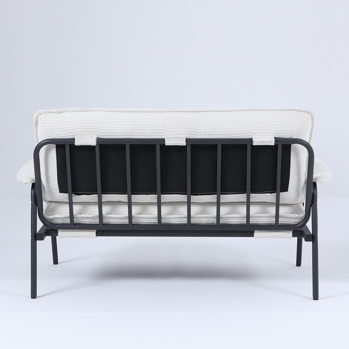 Modern Metal Frame Sofa With Sponge Filling For Compact Spaces And Versatile Use