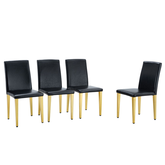 Elegant Upholstered Chairs With Metal Legs