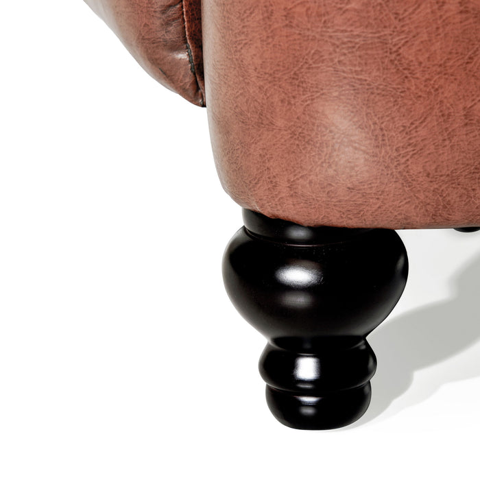 Tufted Design Wide Manual Recliner Chair