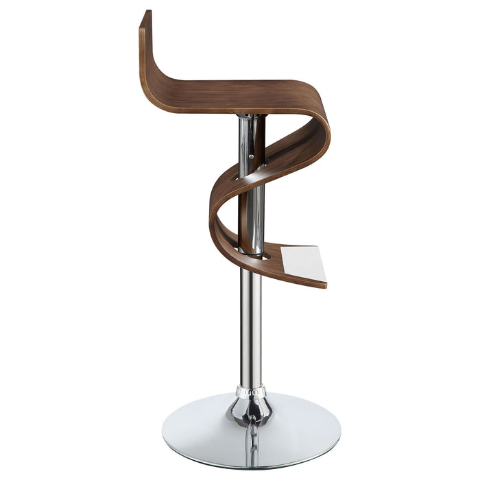 S-Shaped Adjustable Bar Stool - Brown