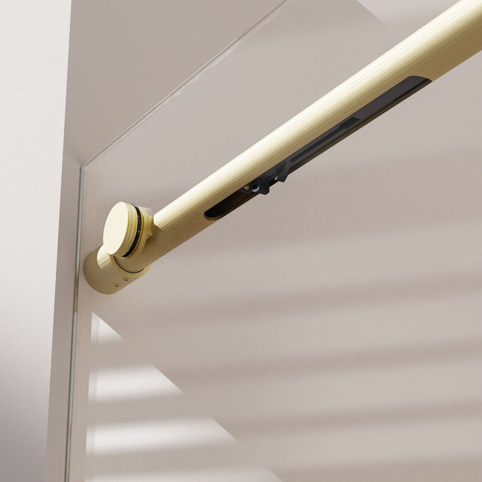 Frameless Single Sliding Soft Close Shower Doors, 5/16" Sgcc Tempered Glass