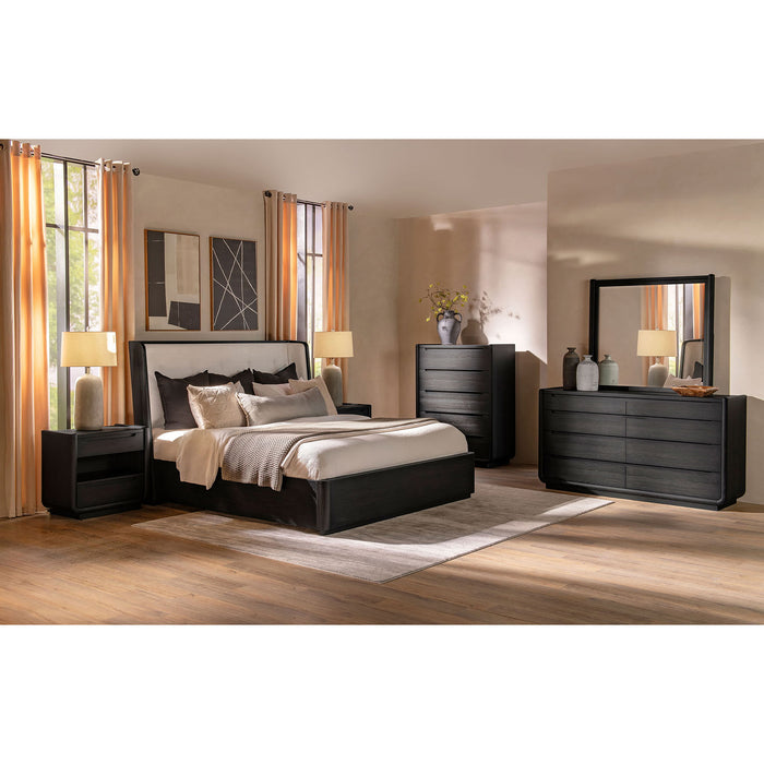 Bangor - 2 Drawer LED Nightstand With USB - Black