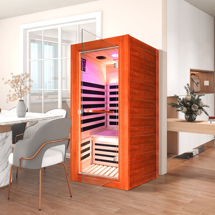Oguman - Infrared Sauna Room Single With Whole Body Heating - Natural