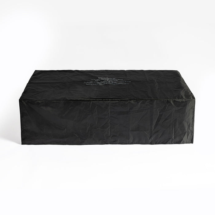 Volon - Rectangular Fire Pit Table, Propane Powered, 50,000 BTU - Light Gray