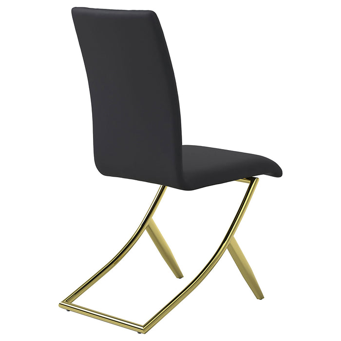 Dining Chairs (Set of 2) - Black / Gold