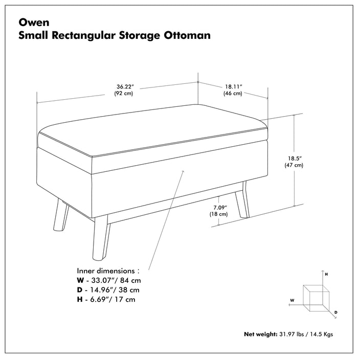 Owen - Upholstered Rectangular Storage Ottoman