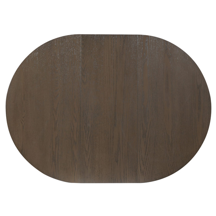 Round Extendable Dining Tabl, Middle Leaf, Curved Legs