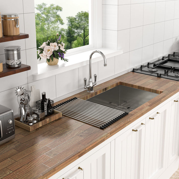 Modern Style Undermount Sink With Stainless Steel, Deep Single Bowl