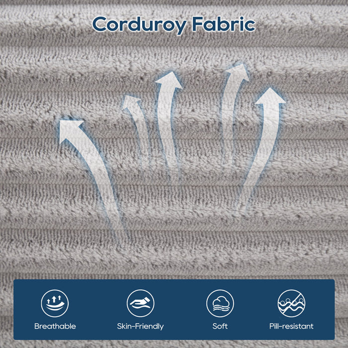 Modern L - Shaped Sectional Couch With Memory Foam