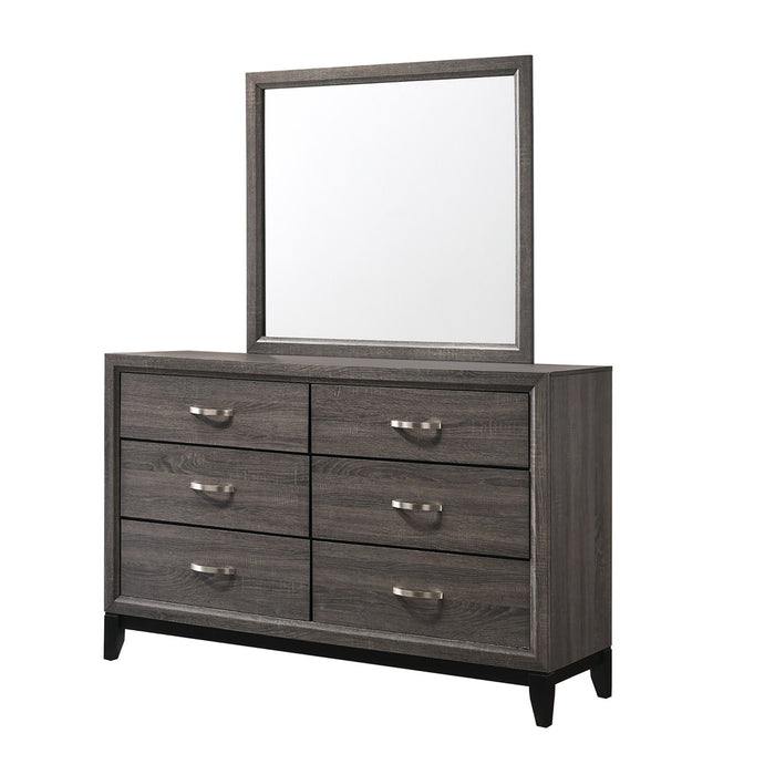 Contemporary 6 Drawer Dresser With Handles