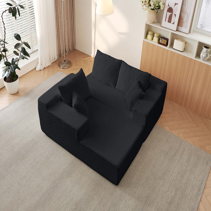 Modular Cloud Sectional Couch With L Shape Chaise, Deep Seat