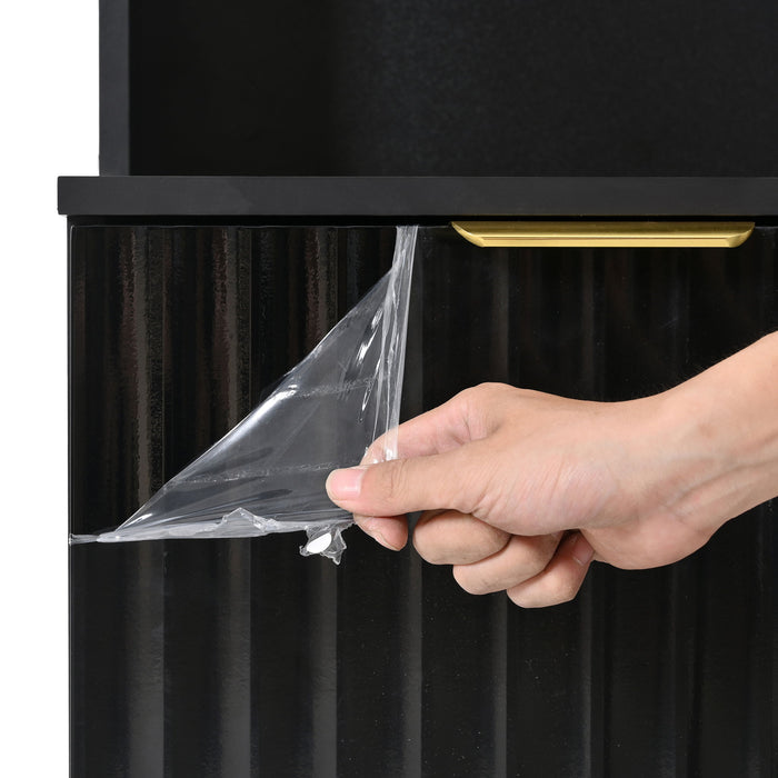 Modern Large Storage Hall Tree With Bench, 6 Hooks