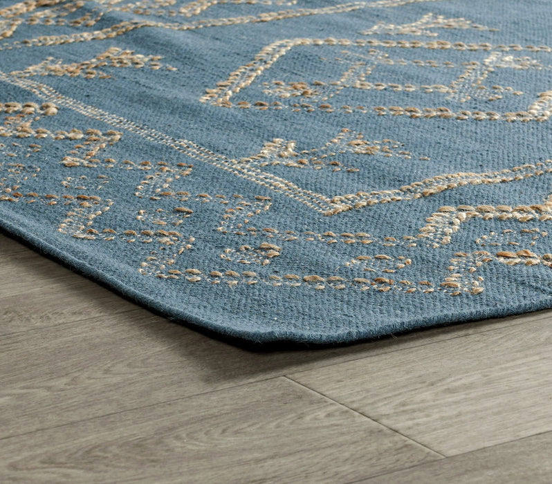 Comporta - 2' x 3' Lagos Rug - Blue / Natural