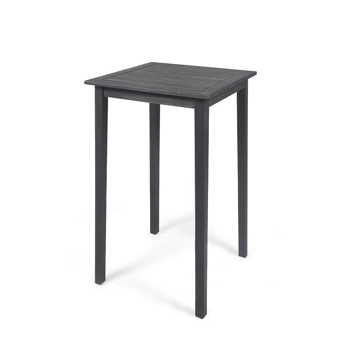 Outdoor Minimalist Acacia Wood Square Bar Table