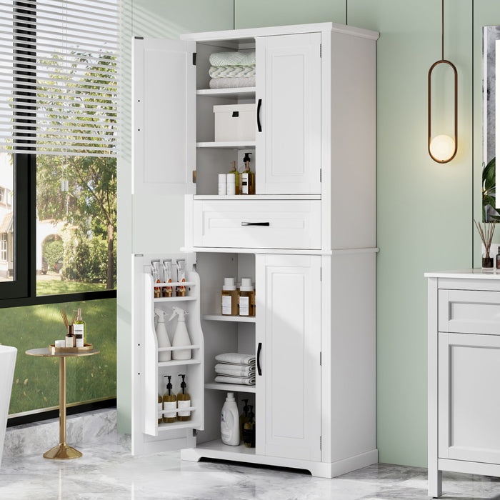 Bathroom Storage Cabinet With Multifunctional Storage Space, Drawer With Slide Rails, Adjustable Shelf