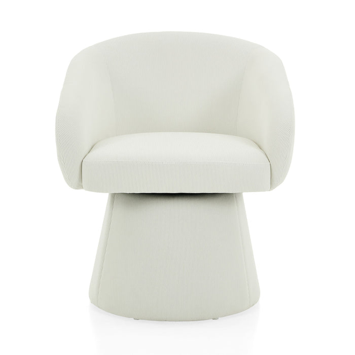 Modern Swivel Accent Chair With Ergonomic Barrel Design