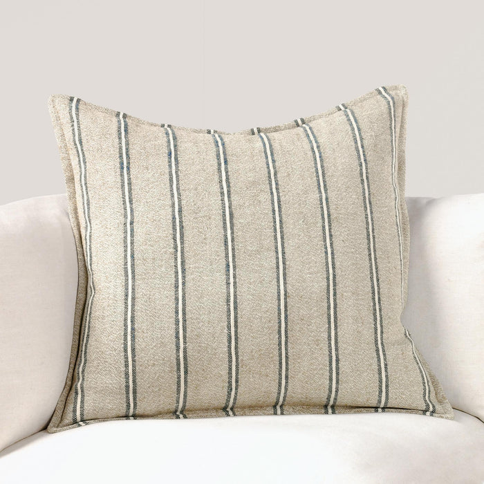 Delgada - 26" x 26" Pillow - Natural / Blue
