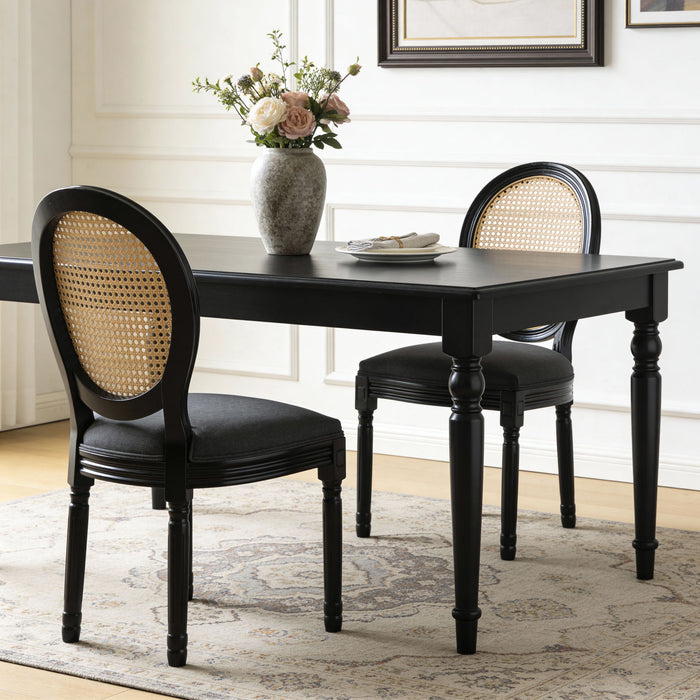 French Country Dining Chairs With Round Back (Set of 2)